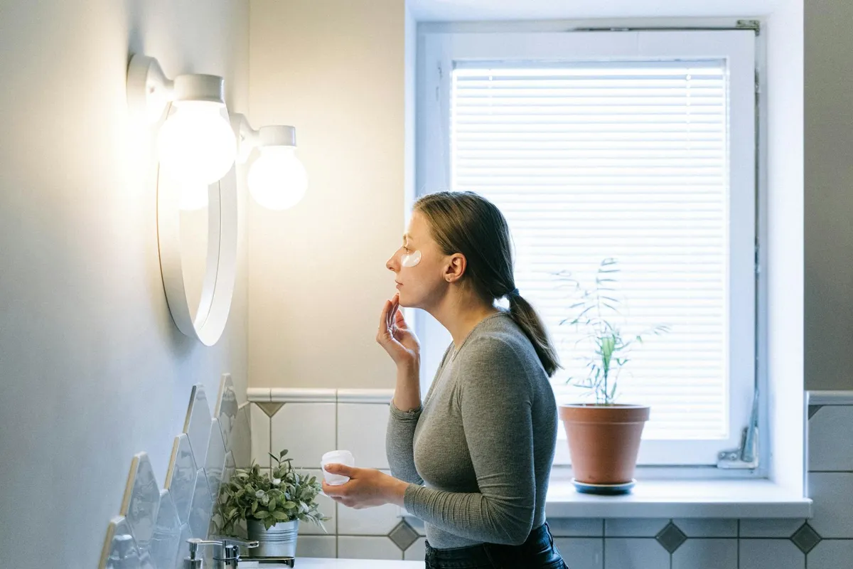 A morning beauty routine setup